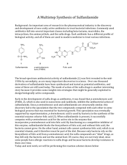 A Multistep Synthesis of Sulfanilamide 2