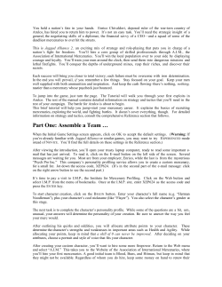 Part One: Assemble a Team