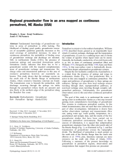 Regional groundwater flow in an area mapped as continuous
