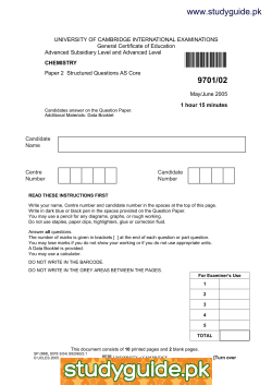 9701/02 - StudyGuide.PK