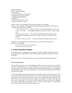 1. Nuclear power basics (10 minutes)