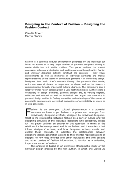 Designing in the Context of Fashion