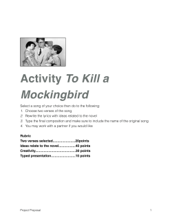 Song for Mockingbird good