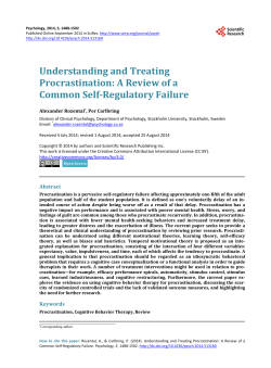 A Review of a Common Self-Regulatory Failure