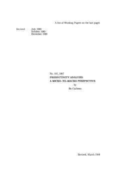 Revised: July 1988 October 1989 December 1989 A list of Working