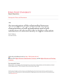 An investigation of the relationship between characteristics of self