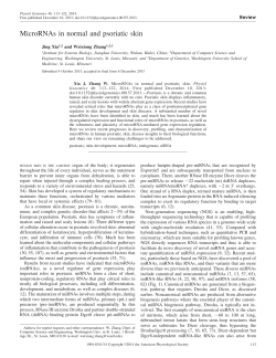MicroRNAs in normal and psoriatic skin