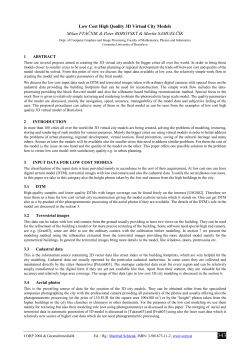 Low Cost High Quality 3D Virtual City Models Milan FT&Aacute;ČNIK