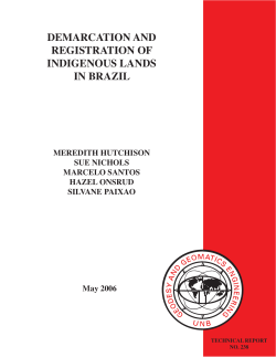 demarcation and registration of indigenous lands in brazil