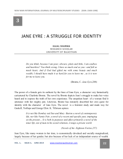 jane eyre : a struggle for identity
