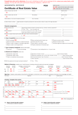 Certificate of Real Estate Value Fields