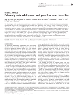 Extremely reduced dispersal and gene flow in an island bird