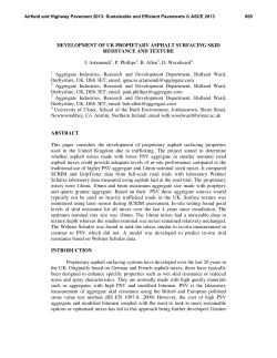 development of uk propietary asphalt surfacing skid resistance and