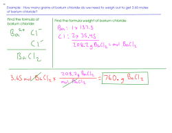 Find the formula of barium chloride: Find the formula weight of