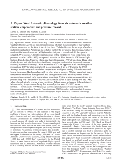 A 15-year West Antarctic climatology from six automatic weather