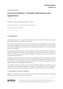 Corrosion Inhibitors – Principles, Mechanisms and