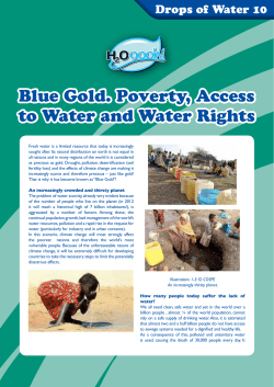 Blue Gold. Poverty, Access to Water and Water Rights