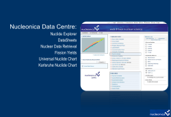 Nucleonica Data Centre: