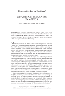 opposition weakness in africa