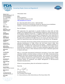 EMA QA Production of WFI by Non Distillation Methods Submitted 4