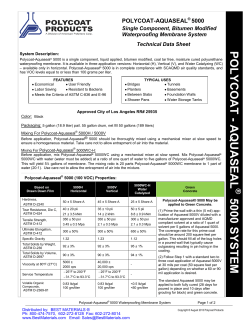 AqualSeal 5000 - Best Materials