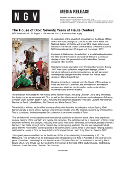 The House of Dior: Seventy Years of Haute Couture