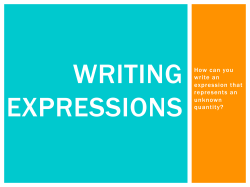 How can you write an expression that represents an unknown