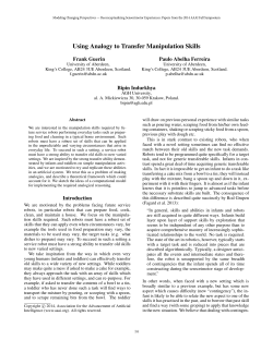Using Analogy to Transfer Manipulation Skills