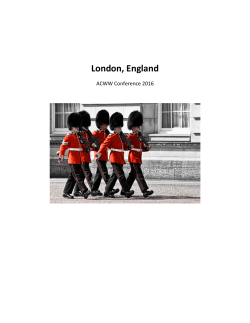 London, England (Home of ACWW`s 2016 Conference)