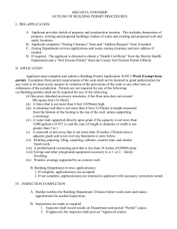 Building Permit Procedures
