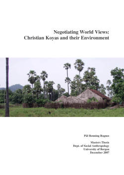 Negotiating World Views: Christian Koyas and their Environment