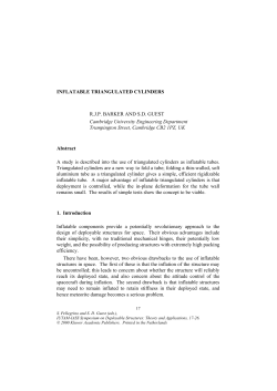 INFLATABLE TRIANGULATED CYLINDERS R.J.P. BARKER AND