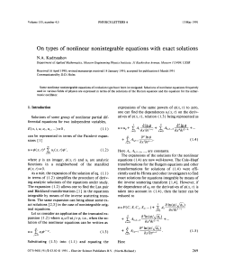 On types of nonlinear nonintegrable equations with exact solutions
