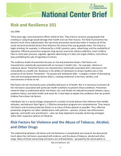Risk and Resilience