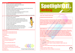 Spotlight on writing
