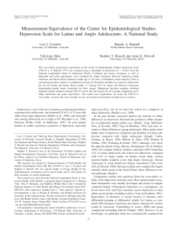 Measurement Equivalence of the Center for