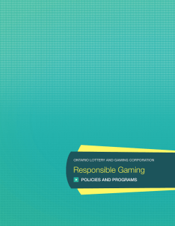 OLG Responsible Gaming Policies and Programs