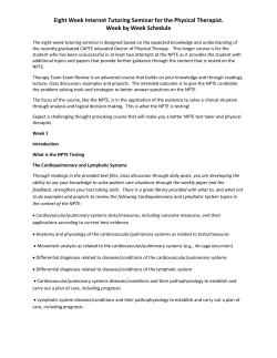 8 week PT tutoring outline