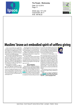 Muslims` brave act embodied spirit of selfless giving