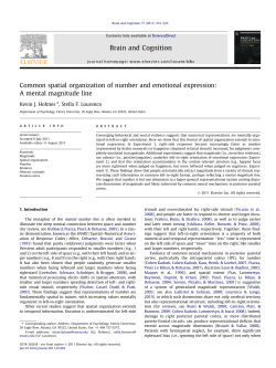 Common spatial organization of number and emotional