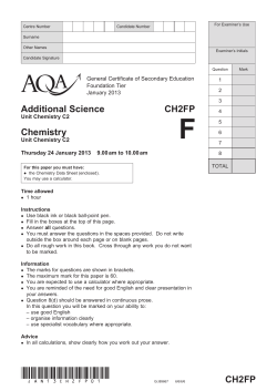 Chemistry 2 F