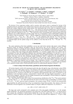 342 ANALYSIS OF YIELDS OF FUSION