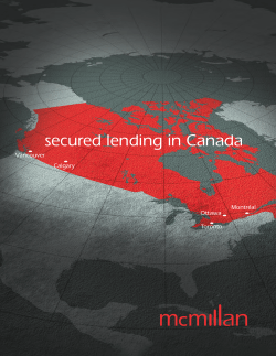 secured lending in Canada