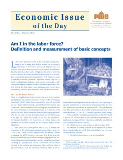 Am I in the Labor Force? - Philippine Institute of Development Studies