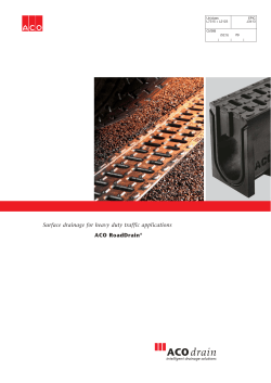 RoadDrain brochure - ACO Water Management