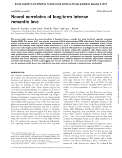 Neural correlates of long-term intense romantic love