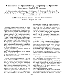 A Procedure for Quantitatively Comparing the Syntactic