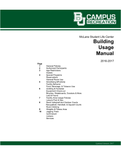 Building Usage Manual