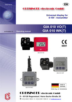 GIA 010 VO(T) GIA 010 WK(T)