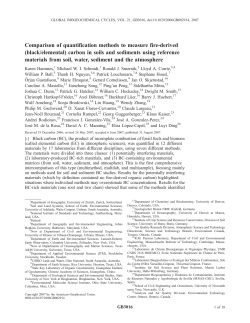 Comparison of quantification methods to measure fire‐derived